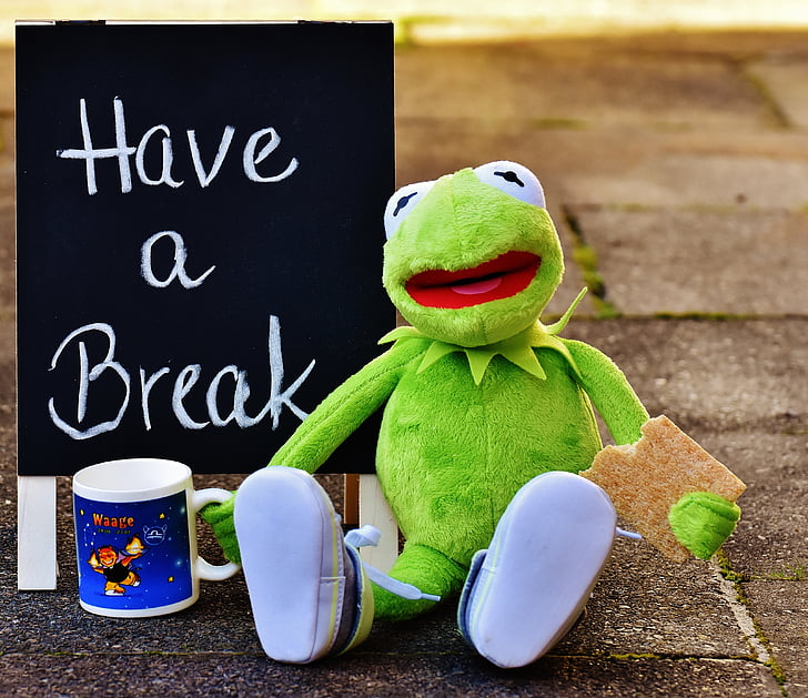 Kermit, Cup, juua kohvi, Break, Kohvipaus, kohvi tass, Naljakas