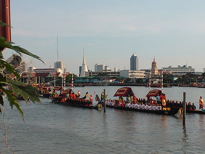Tailândia, Banguecoque, cerimônia de, Royal, património cultural, Barcos, dourado
