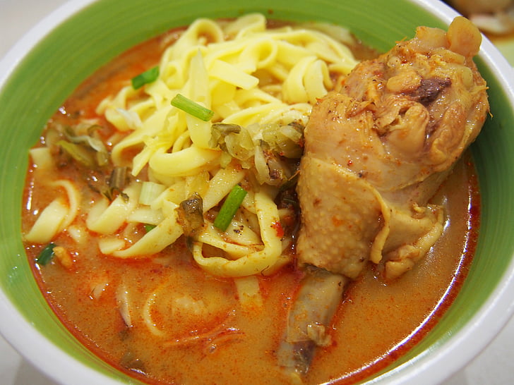 curry, ข้าวซอย, tăiţei, produse alimentare, mâncarea thailandeza, Thai, Thailanda