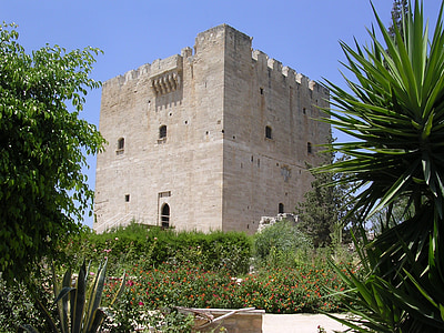 castle, cyprus, medieval, mediterranean, travel, landmark, kolossi castle