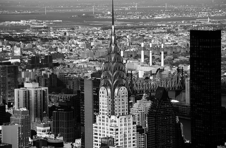 New york, obloha, město, městský, Manhattan, říše, orientační bod