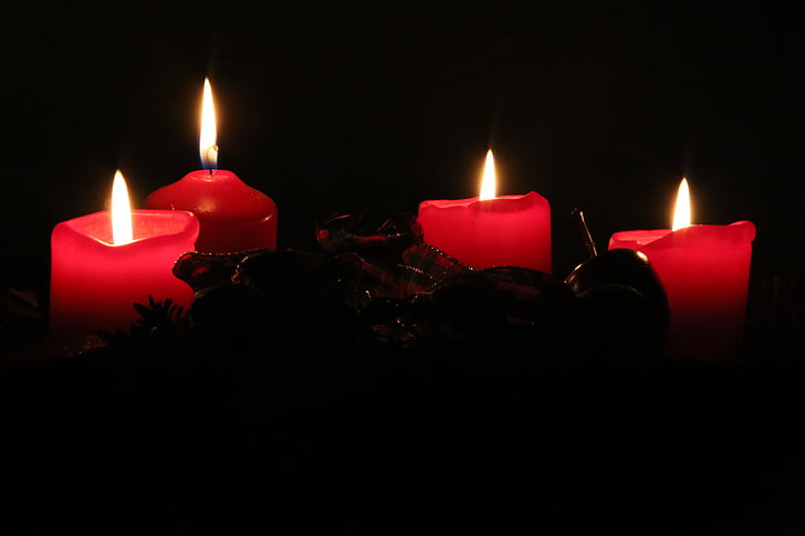 Adventni venec, pojav, božič, sveče