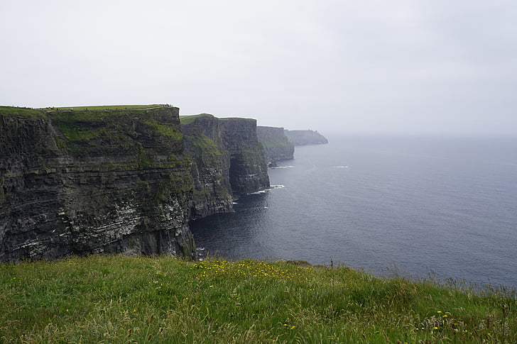 Írország, szikla, tenger, Costa, sziklák, Sky, természet