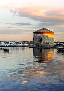 Marina, Bến cảng, Kingston, Ontario, nước, phản ánh, mùa hè