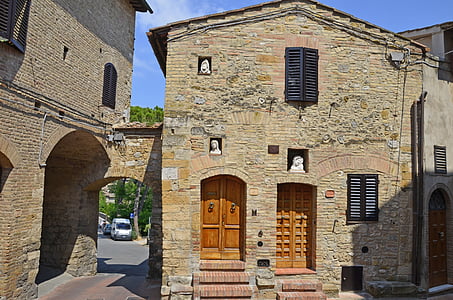 Toscana, San gimignano, Italien, arkitektur