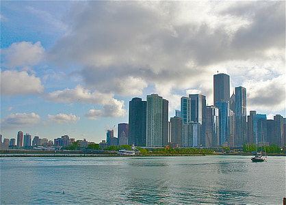 Lake michigan, Chicago, See, Michigan, Stadt, Illinois, Gebäude