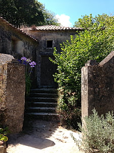 convento dos capuchos, Portugāle, klosteris, vecais, bijušais klosteris, dārza, viduslaikos