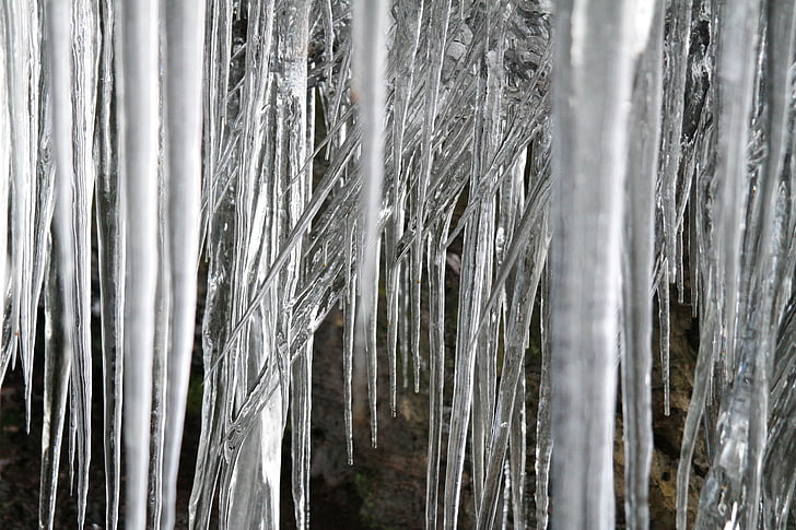 ice, icicle, cold, snow, frozen, stalactites, winter