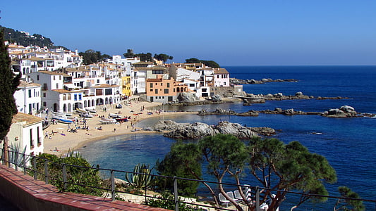 calella, jūra, pludmale, calella de palafrugell, Kosta brava, Katalonija, Spānija