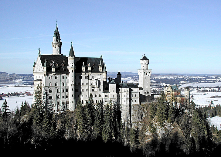 Кристин, замък, Приказен замък, зимни, сняг, архитектура