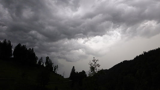 gewitterstimmung, природата, облаците, пейзаж, дъжд облаци