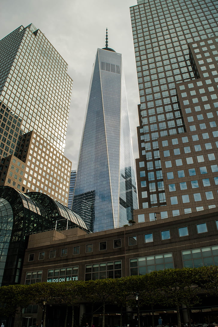 Amerika Serikat, New york, Manhattan, bangunan, pencakar langit, adegan perkotaan, gedung perkantoran