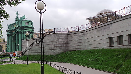 poarta, poarta de Triumf narva, Monumentul, City, turism, clădire, Petersburg