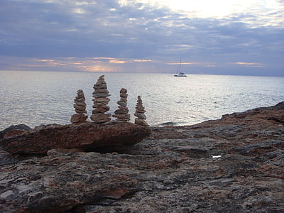 mer, pierres, Côte, Mallorca, paysage, eau, cailloux