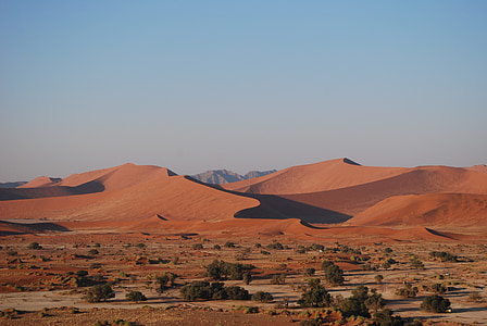 sesriem, Namibia, gurun, pasir, alam, pemandangan