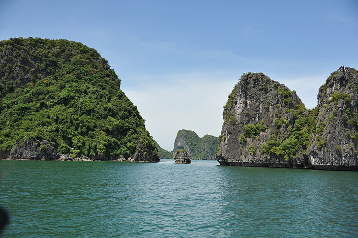 Halong, Bay, Vietnam, havet, naturen, Asia, ön
