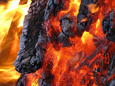 изгаряне, дървени въглища, огън, пламък, Горещи