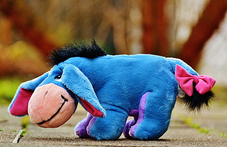 Donkey, Buồn cười, thú nhồi bông, đồ chơi, trẻ em, chơi, vui vẻ