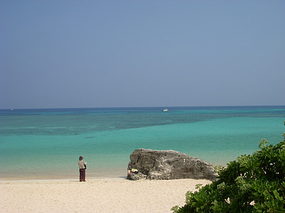 Okinawa, Japon, bleu, mer, île Hateruma, plage, été