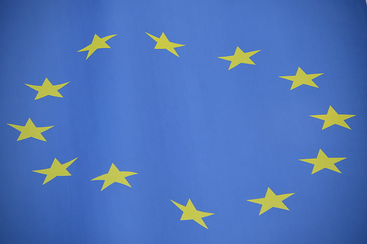 Europa, EU-vlag, vlag, symbool, Naties, ster, blauw