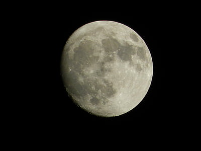 mjesec, priroda, mjesec noću, noć, ljepota, krater