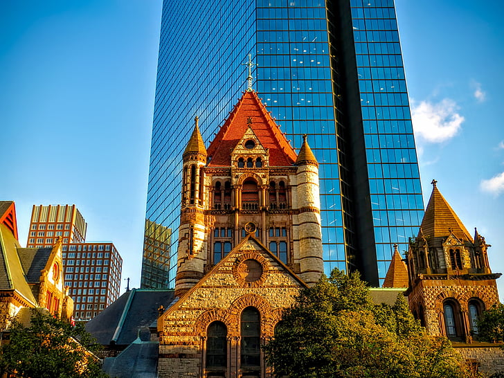 Boston, Massachusetts, Downtown, City, Urban, bybilledet, skyskraber