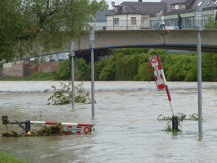 visoko vodo, cesti, zaklenjena, škoda, škode zaradi poplav, uničenje, Donave