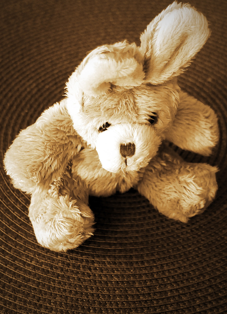 soft toy, stuffed animal, hare, brown, teddy bear, toys, cuddly