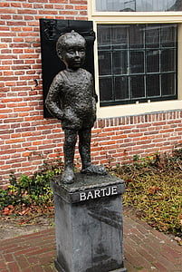 Bartje, afbeelding, standbeeld, bruine bonen, assen, Drenthe, Nederland