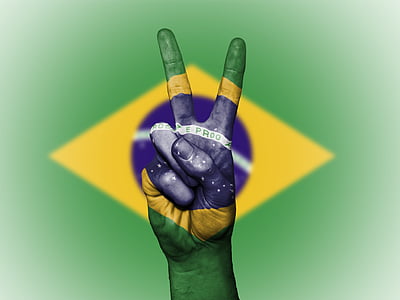 Brasil, brasileiro, Bandeira, paz, plano de fundo, Bandeira, cores