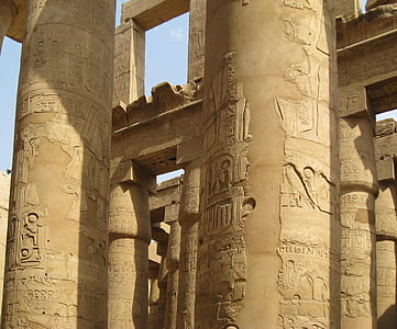 Ai Cập, Luxor, ngôi đền, cột