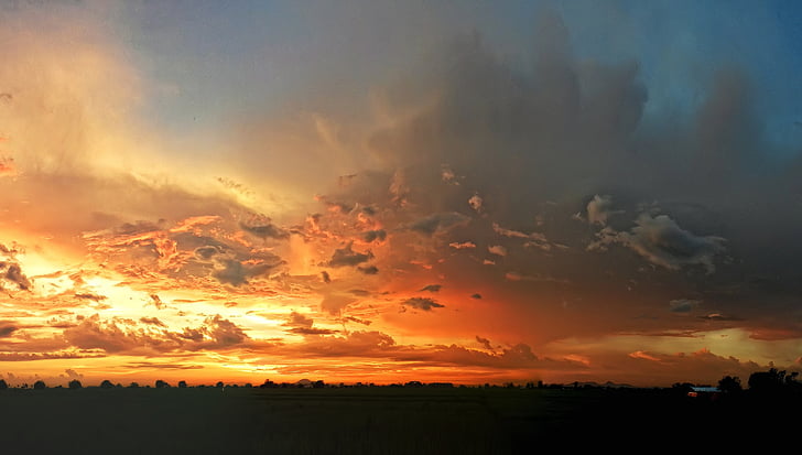 Západ slunce, Příroda, mrak, krajina, Krása v přírodě, Scenics, obloha