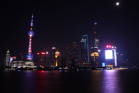night view, shanghai, the bund