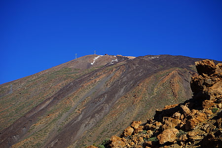 montagna, Vulcano, Teide, lava, campi di lava, flusso di lava, pietrificato