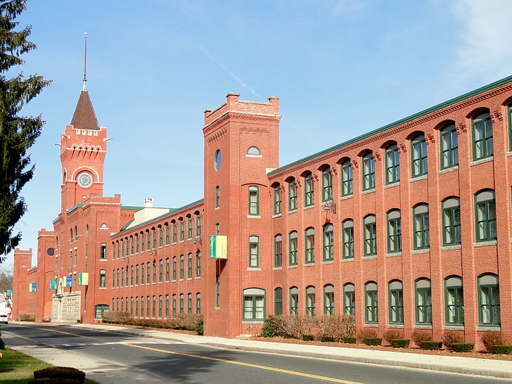 Amerykańska firma optyczna, Mostek południowy, Massachusetts, budynek, Wieża, fasada, na zewnątrz