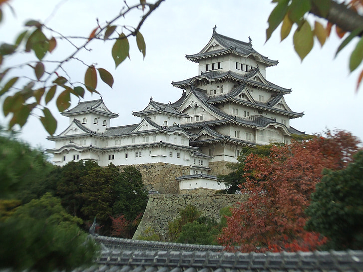 himeji, castle, heritage, autumn