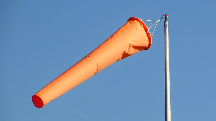 Δείκτης ανέμου, Άνεμος, καιρικές συνθήκες, κατεύθυνση, Μετεωρολογία, πορτοκαλί
