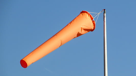 Wind-indikatorn, vind, Väder, riktning, meteorologi, Orange