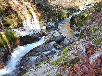 rieka, Mountain, Annecy, Water's edge, Príroda, vodopád, prúd
