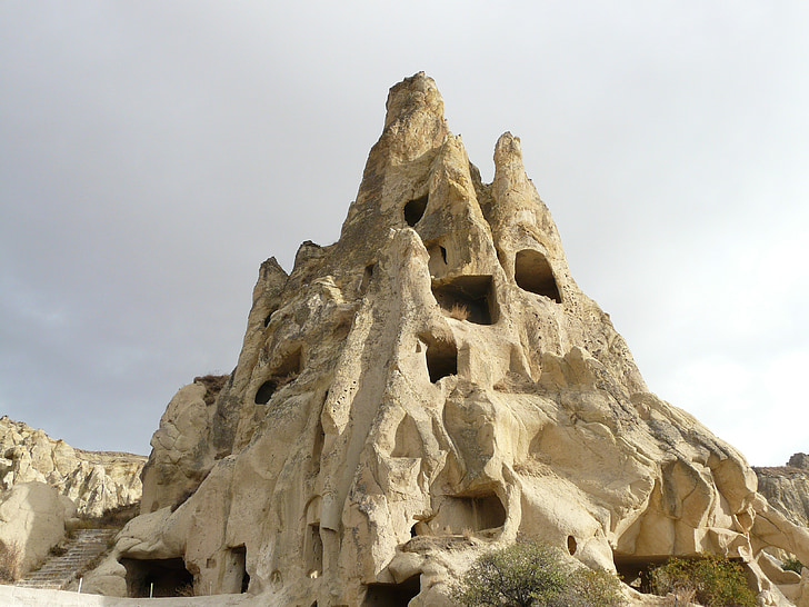 Goreme, Openluchtmuseum, toeristische centrum, Openluchtmuseum van Göreme, Cappadocië, voormalige klosteranlage, Kapellen