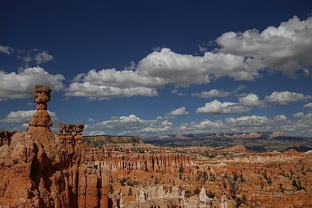 Bryce canyon, Stany Zjednoczone, Chmura, niebo, Natura, park narodowy, podróży