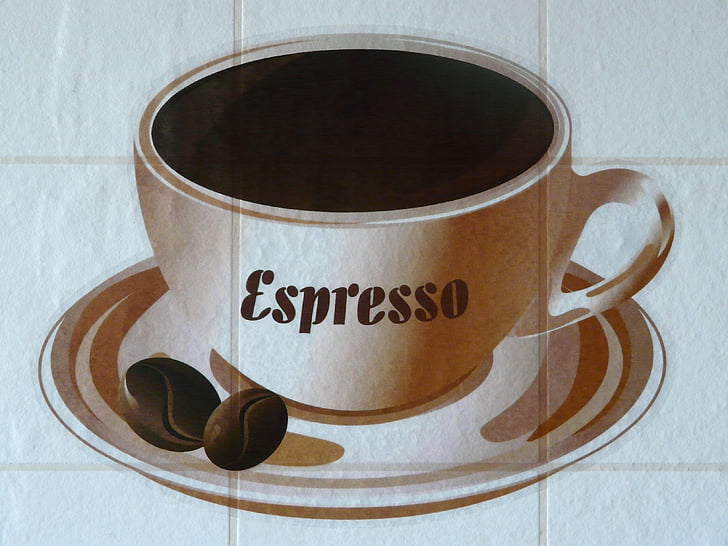 csésze kávé, kávé, rajz, kép, ital, kupa, minta