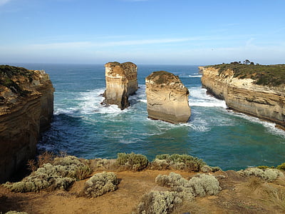 australia, port cambel, sea, blue, view, water, nature
