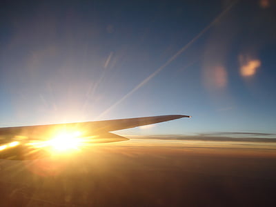 uçak, seyahat, pencere, gökyüzü, bulut
