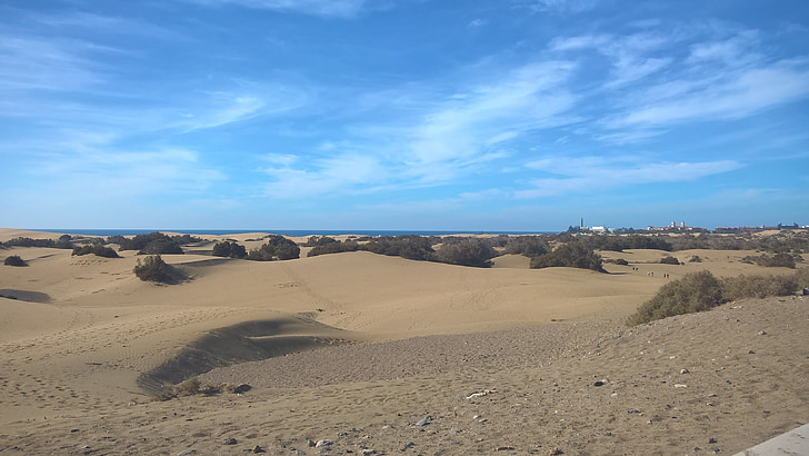 dunas, areia, Maspalomas