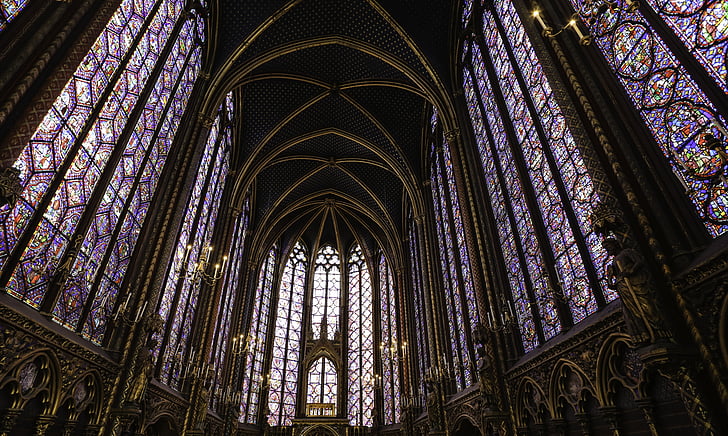Sainte-chapelle, Paryż, Architektura, Francja, Chapelle, podróży, Gotyk
