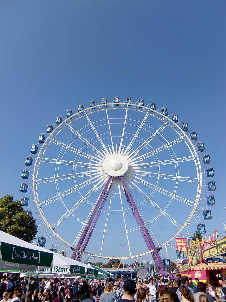 gadatirgus, Oktoberfest, Folk festivāls, braukt, Ferris wheel, carnies