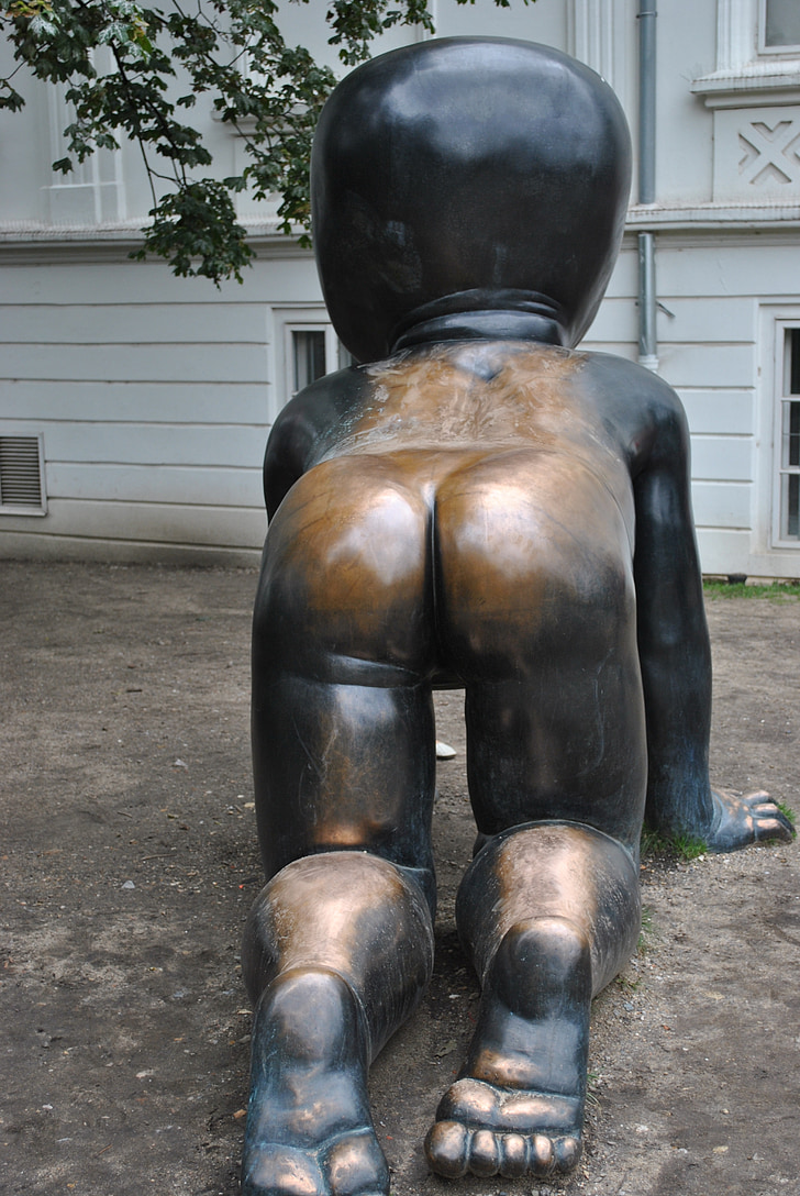 sculpture, Ass, en laiton