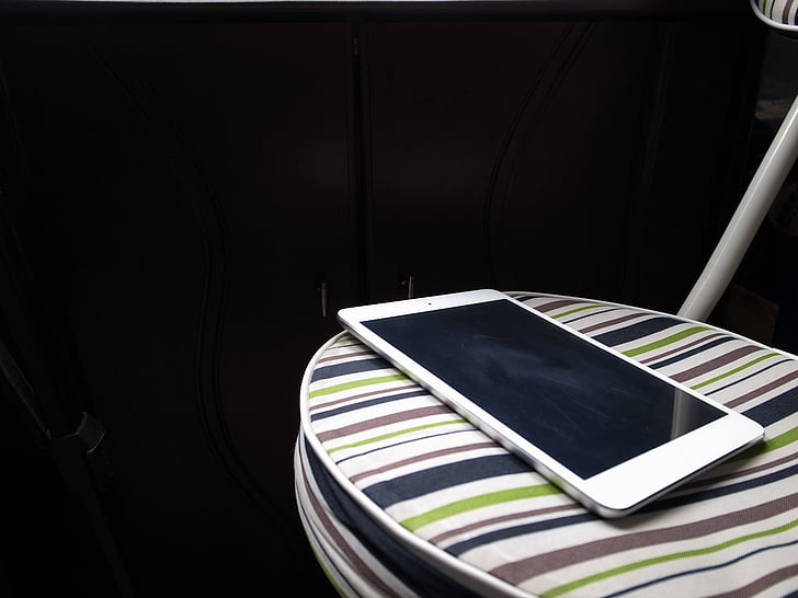 iPad, iPad mini2, stolička, Digitální, móda, Jablko, pruhy
