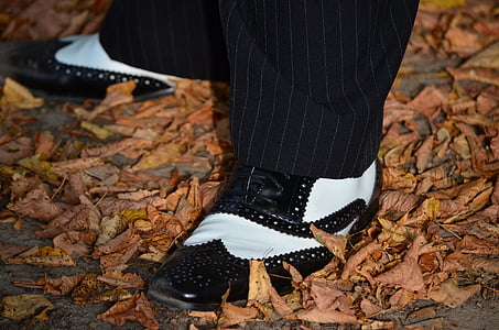 обувки, Черно и бяло, мода, крака, елегантна